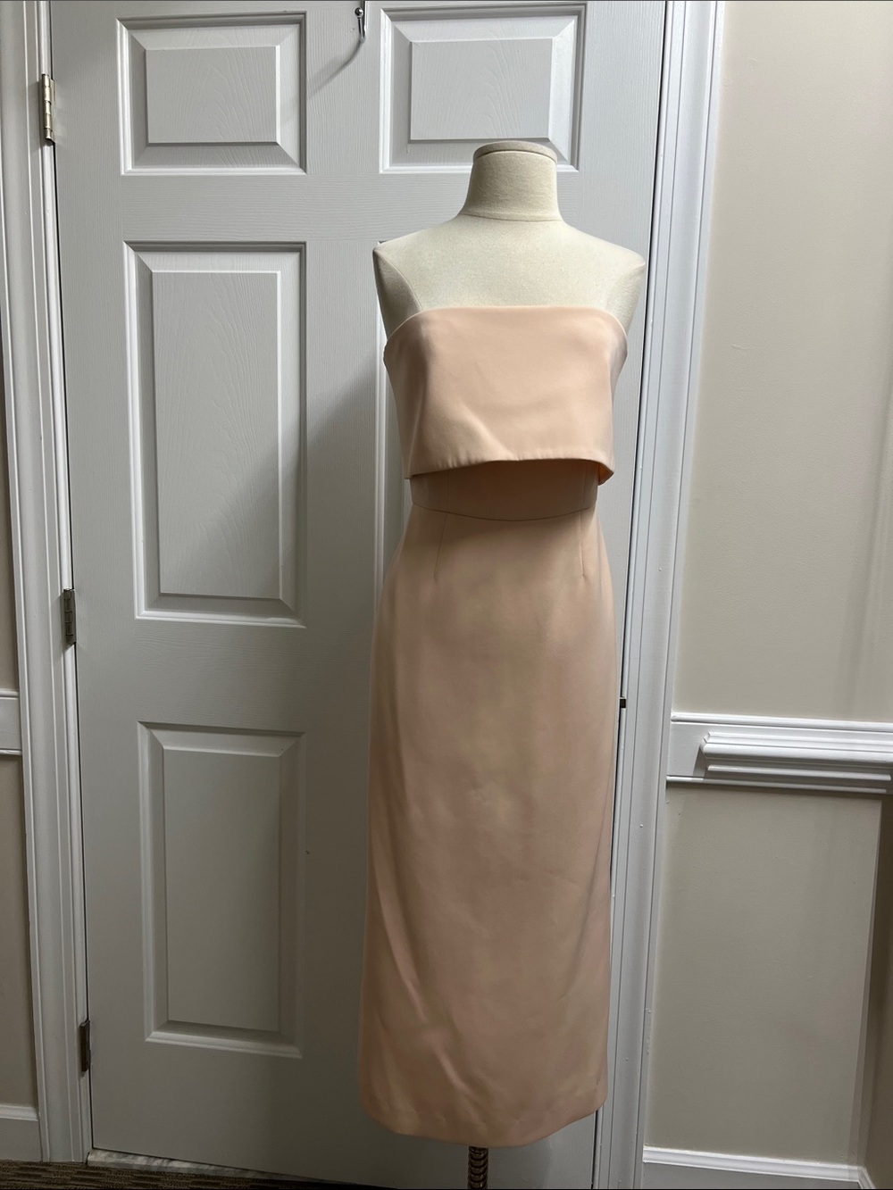 C/MEO Collective Strapless Blush Peach Dress size large L